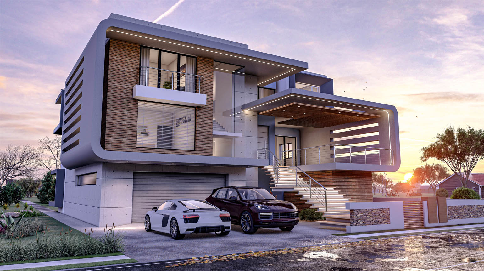 Modern double-storey home designed by an architect in the Western Cape